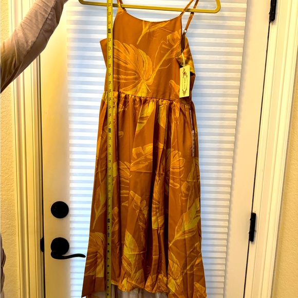 JOYFOLIE-Beautiful NWT - Skye Dress in Mustard Palm Size 10 - Picture 5 of 10